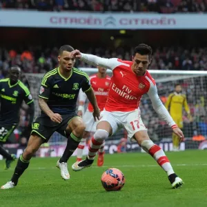 Alexis Sanchez (Arsenal) Ryan Fredericks (Middlesbrough). Arsenal 2: 0 Middlesbrough