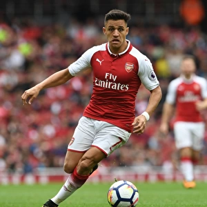 Alexis Sanchez: Arsenal's Dynamic Forward in Action against Brighton & Hove Albion, Premier League 2017-18
