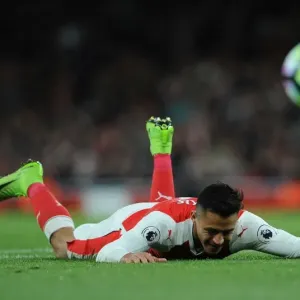 Alexis Sanchez: Arsenal's Star Forward in Action against Leicester City, Premier League 2016-17 Alexis Sanchez: Arsenal's Star Forward in Action against Leicester City, Premier League 2016-17