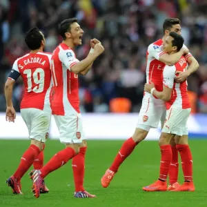 Alexis Sanchez and Gabriel: Arsenal's Unstoppable Duo Celebrate FA Cup Semi-Final Goals (2015)