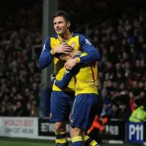 Alexis Sanchez and Olivier Giroud Celebrate Arsenal's Second Goal vs. Queens Park Rangers (2014-15)