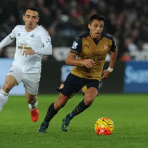 Alexis Sanchez Outmaneuvers Leon Britton: Arsenal's Masterclass in Swansea's Premier League Clash (October 2015)