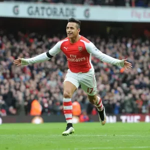 Alexis Sanchez Scores Arsenal's Second Goal vs Stoke City (2014-15)