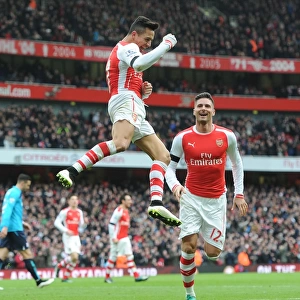 Alexis Sanchez Scores Second Goal: Arsenal vs. Stoke City, Premier League 2014-15