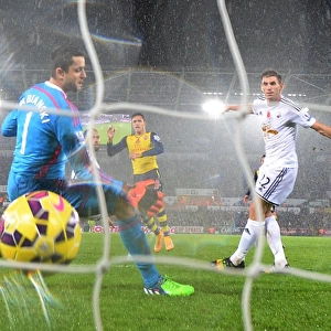 Alexis Sanchez Scores Against Former Team Mate Lukasz Fabianski: Swansea vs. Arsenal, 2014-15 Premier League