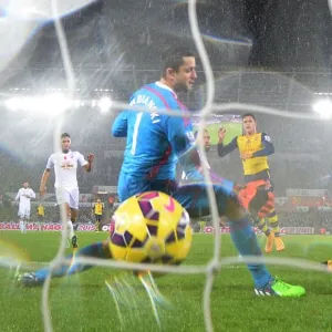 Alexis Sanchez Scores Against Former Team Mate Lukasz Fabianski: Swansea vs. Arsenal, 2014-15 Premier League