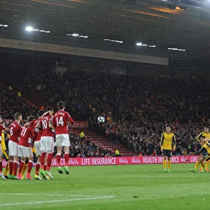 Alexis Sanchez Strikes Free Kick: Middlesbrough vs. Arsenal, Premier League 2016-17