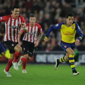 Alexis Sanchez Surges Past Jose Fonte: Southampton vs. Arsenal, Premier League 2014-15