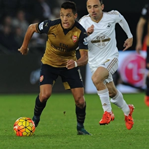 Alexis Sanchez Surges Past Leon Britton: Swansea City vs Arsenal, Premier League 2015-16 - A Moment of Brilliance