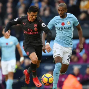 Season 2017-18 Prints: Manchester City v Arsenal 2017-18