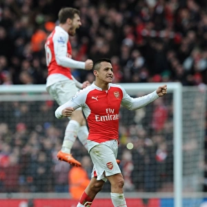 Alexis Sanchez's Euphoric Celebration: Arsenal's Thrilling Victory over Leicester City in the 2015-16 Premier League