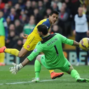 Alexis Sanchez's Wide Shot: Crystal Palace vs. Arsenal, Premier League 2014-15