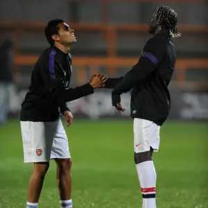 Andre Santos and Bacary Sagna (Arsenal). Arsenal U21 2: 0 Reading U21. Barclays Premier U21 League Andre Santos and Bacary Sagna (Arsenal). Arsenal U21 2: 0 Reading U21. Barclays Premier U21 League