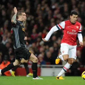 Andre Santos Outmaneuvers Jordan Henderson in Arsenal vs. Liverpool Clash