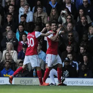 Andre Santos and Yossi Benayoun Celebrate Arsenal's Second Goal vs. West Bromwich Albion (2011-12) Andre Santos and Yossi Benayoun Celebrate Arsenal's Second Goal vs. West Bromwich Albion (2011-12)