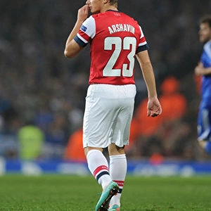 Andrey Arshavin in Action for Arsenal against Schalke 04, UEFA Champions League 2012-13