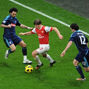 Andrey Arshavin (Arsenal) Jermaine Pennant and Marc Wilson (Stoke). Arsenal 1