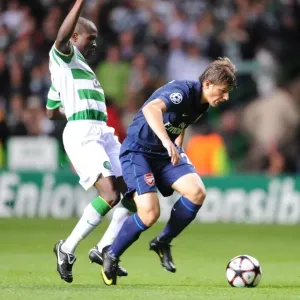 Andrey Arshavin (Arsenal) Landry N Guemo (Celtic) Andrey Arshavin (Arsenal) Landry N Guemo (Celtic)