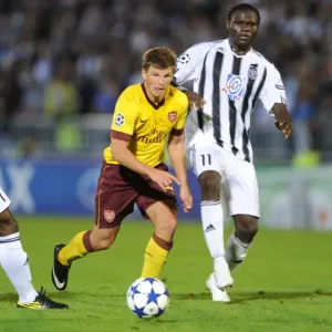 Andrey Arshavin (Arsenal) Medo and Pierre Boya (Partizan). Partizan Belgrade 1: 3 Arsenal