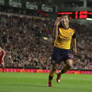 Andrey Arshavin celebrates scoring the 4th Arsenal goal