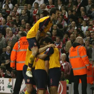 Andrey Arshavin celebrates scoring the 4th Arsenal goal