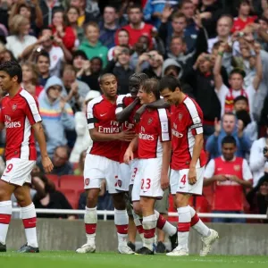 Andrey Arshavin celebrates scoring his and Arsenals 1st goal Andrey Arshavin celebrates scoring his and Arsenals 1st goal
