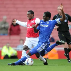 Anthony Jeffrey (Arsenal) scores in a Print of the 2011 Friendly Match Anthony Jeffrey (Arsenal) scores in a Print of the 2011 Friendly Match