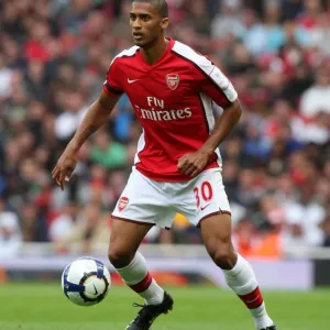 Armand Traore in Action: Arsenal's 2-1 Win Over Atletico Madrid at Emirates Cup, 2009
