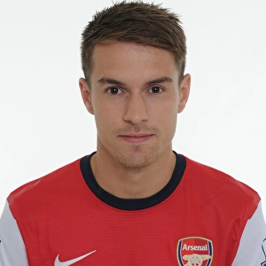 Arsenal 2013-14 Squad: Aaron Ramsey at the Team Photocall