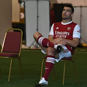 Arsenal 2020-21 First Team Photocall: Sokratis at London Colney