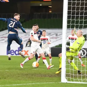 Arsenal in Action against Dundalk in UEFA Europa League, Dublin 2020 Arsenal in Action against Dundalk in UEFA Europa League, Dublin 2020