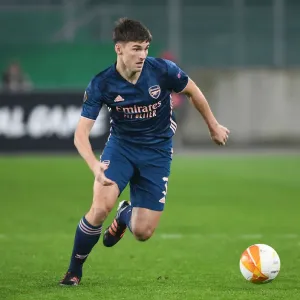 Arsenal in Action against Rapid Vienna in UEFA Europa League Group Stage, Vienna 2020