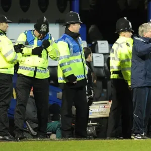 Arsenal assistant manager Pat Rice. Portsmouth 1: 4 Arsenal, Barclays Premier League