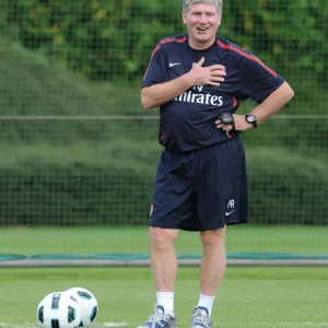 Arsenal assistant manager Pat Rice. Arsenal Training Ground, London Colney