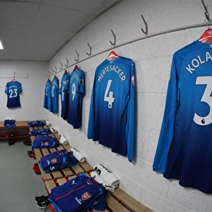 Arsenal Away Gear Displays in AFC Bournemouth Changing Room Before Premier League Clash (2017-18)