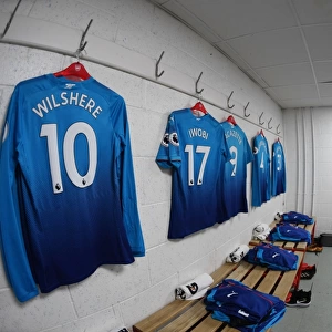 Arsenal Away Locker Room at AFC Bournemouth's Vitality Stadium before Premier League Match (2017-18)