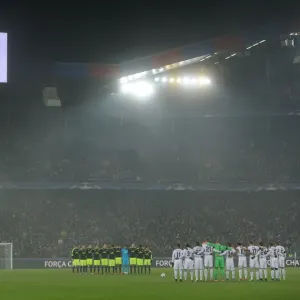 Arsenal and Basel Honor Brazilian Football Team: A Minute's Silence at the UEFA Champions League Match, 2016 Arsenal and Basel Honor Brazilian Football Team: A Minute's Silence at the UEFA Champions League Match, 2016