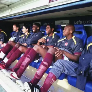 The Arsenal bench before the match. Villarreal 0: 0 Arsenal The Arsenal bench before the match. Villarreal 0: 0 Arsenal