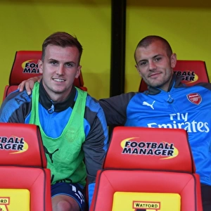 Arsenal Bench: Rob Holding and Jack Wilshere Await Their Chance (Watford v Arsenal, 2017-18)