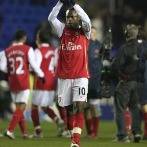 Arsenal captain William Gallas salutes the fans after the match