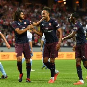 Arsenal Celebrate: Aubameyang, Elneny, Maitland-Niles Score in Pre-Season Friendly vs. SS Lazio (2018) Arsenal Celebrate: Aubameyang, Elneny, Maitland-Niles Score in Pre-Season Friendly vs. SS Lazio (2018)