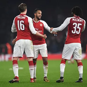 Arsenal Celebrate Carabao Cup Quarterfinal Victory: Walcott, Holding, Elneny