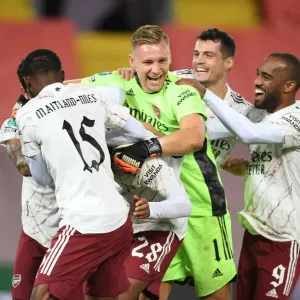 Arsenal Celebrate Carabao Cup Upset Over Liverpool at Empty Anfield