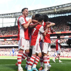Arsenal Celebrate Eddie Nketiah's Game-Winning Goal vs. Leeds United (2021-2022) Arsenal Celebrate Eddie Nketiah's Game-Winning Goal vs. Leeds United (2021-2022)