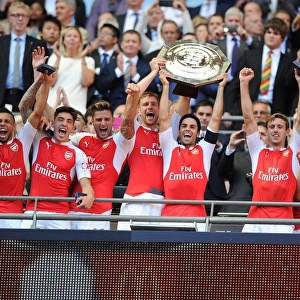 Arsenal Celebrate FA Community Shield Victory over Chelsea (2015-16): The Moment of Triumph