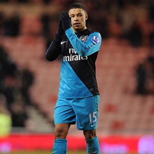 Arsenal Celebrate FA Cup Fifth Round Victory Over Sunderland: Alex Oxlade-Chamberlain Applauds Fans