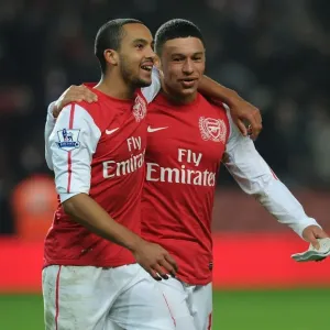 Arsenal Celebrate FA Cup Victory over Aston Villa: Theo Walcott and Alex Oxlade-Chamberlain