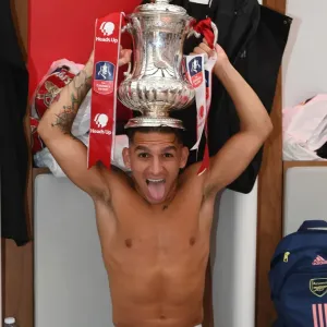 Arsenal Celebrate FA Cup Victory over Chelsea in Empty Wembley Stadium Arsenal Celebrate FA Cup Victory over Chelsea in Empty Wembley Stadium