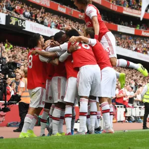 Arsenal Celebrate First Goal Against Burnley in 2019-20 Premier League Arsenal Celebrate First Goal Against Burnley in 2019-20 Premier League
