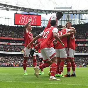 Arsenal Celebrate Gabriel Jesus's Goal Against Tottenham in 2022-23 Premier League